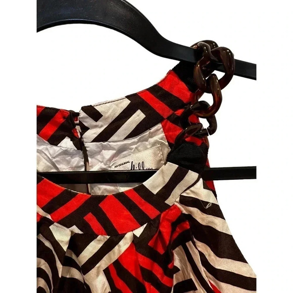 Milly of New York Women's Red Sleeveless Halter Neck Back Zip Tank top Size 4 - Picture 2 of 4